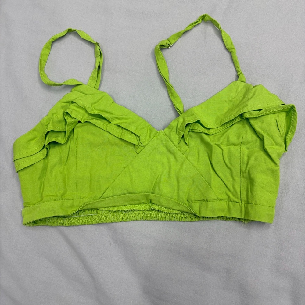 Green Crop Top